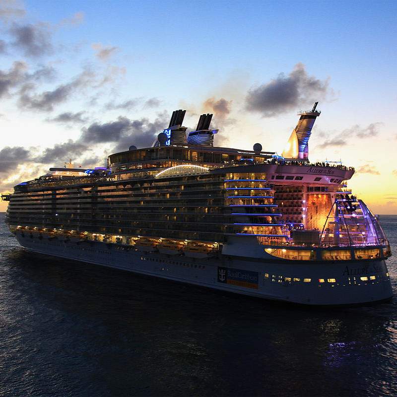 Allure of the Seas Built and Renovated Infographic