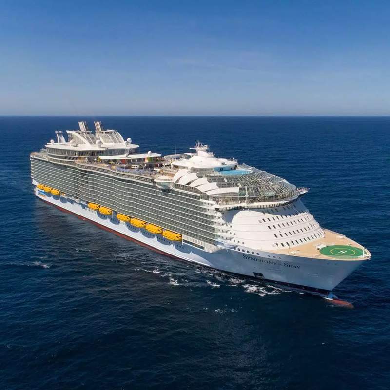 Symphony of the Seas Built and Renovated Infographic